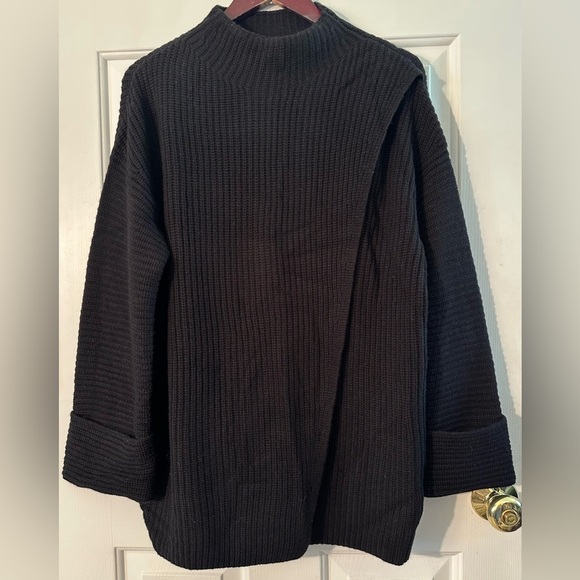 MERINO EXTRA FINE WOOL CASHMERE Wrap Turtleneck Small ATHLETA Azalea Sweater NWT - Picture 9 of 14